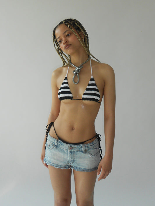 Stripey Crochet Bikini